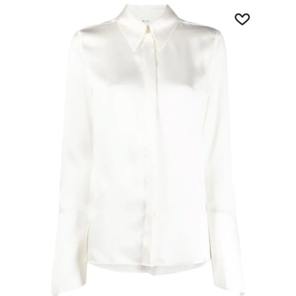 UEC BITE Signature off white organic silk blouse size 4
